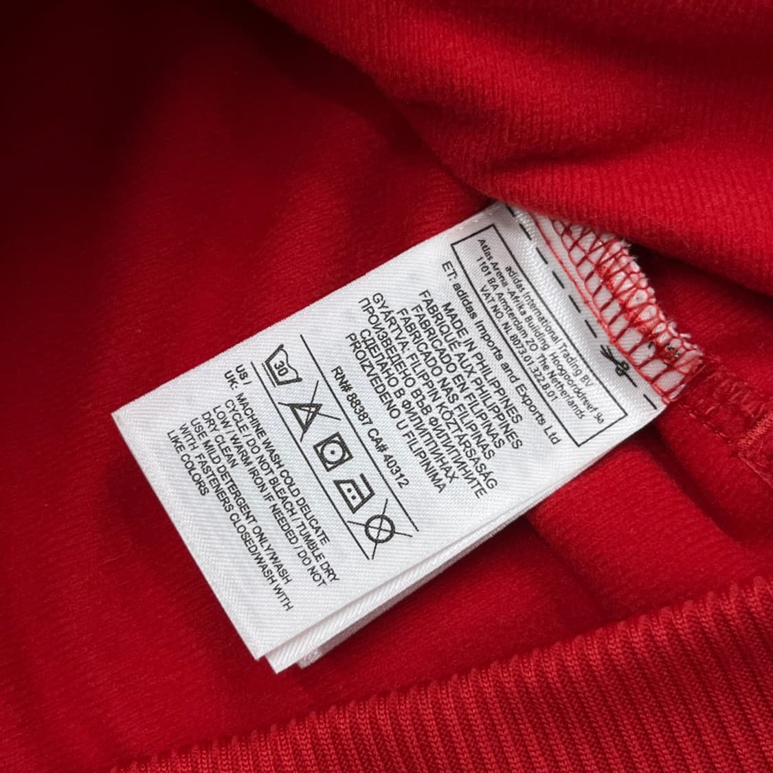 아디다스 화이트라인 레드 트랙탑 L 상품이미지7