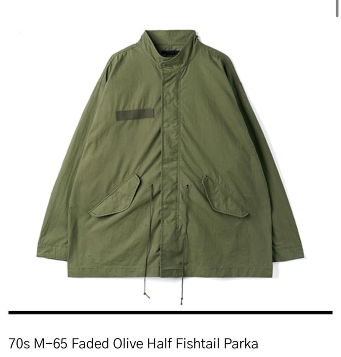70s M-65 Faded Olive Half Fishtail Parka 상품이미지1