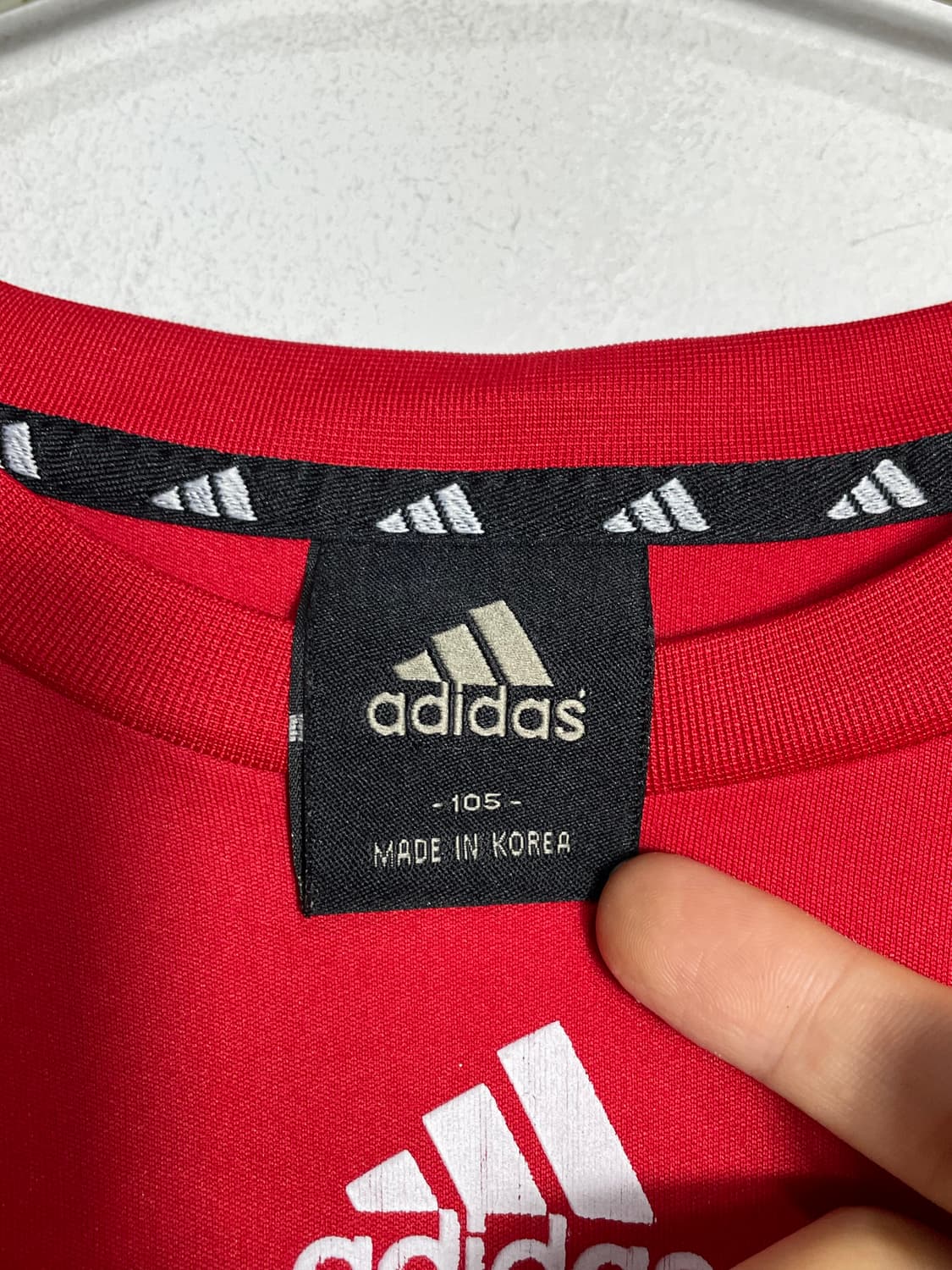 아디다스 다시한번 대한민국 반팔 티셔츠 레드 상품이미지2
