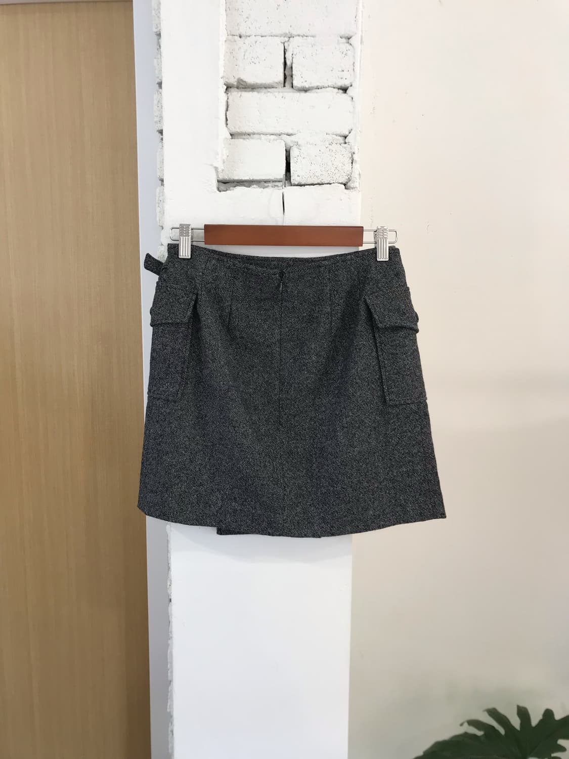 회색 밸트 랩스커트 상품이미지10