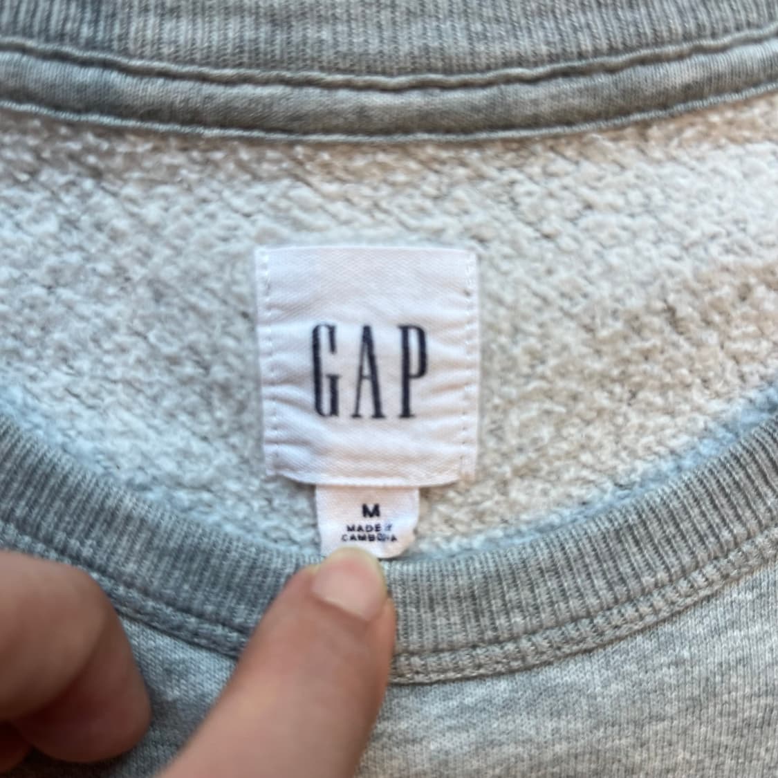 [M]갭 GAP 그레이 빅로고 맨투맨 상품이미지3
