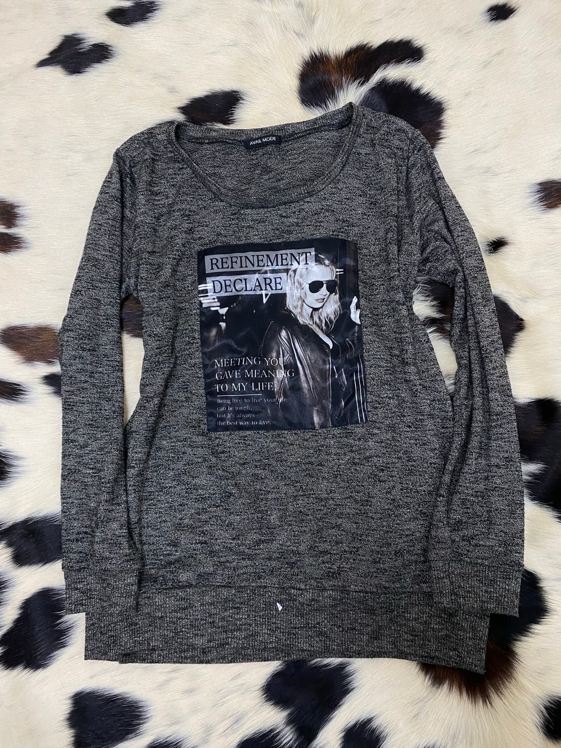 Top: Avail Mode Y2K Print Sleeve 상품이미지1