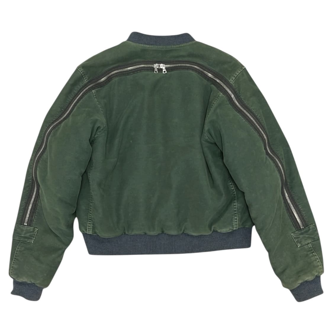 [M] 드리스반노튼 14AW 백지퍼 봄버 그린 상품이미지1