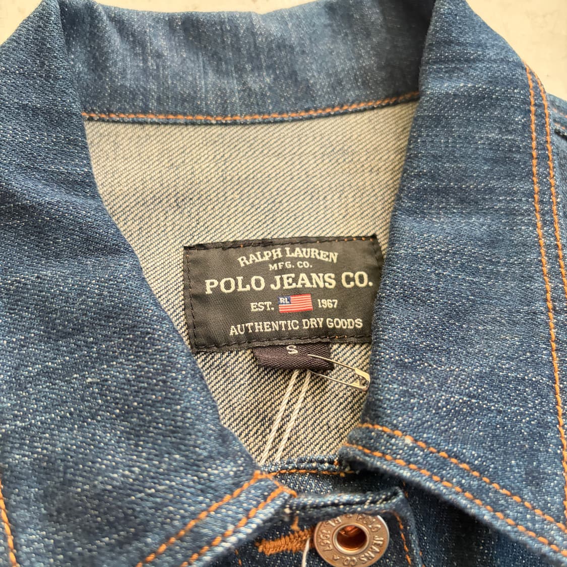 POLO JEANS CO 폴로진스 빈티지 데님 트러커 자켓 S 상품이미지5