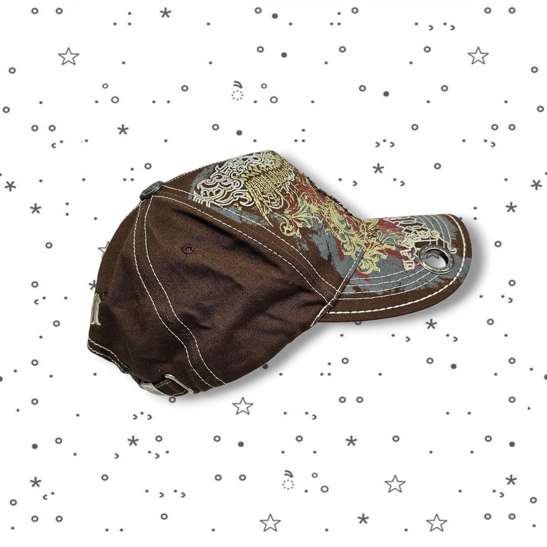  Tattoo 디앤젤로 브라운 큐빅 캡 상품이미지3