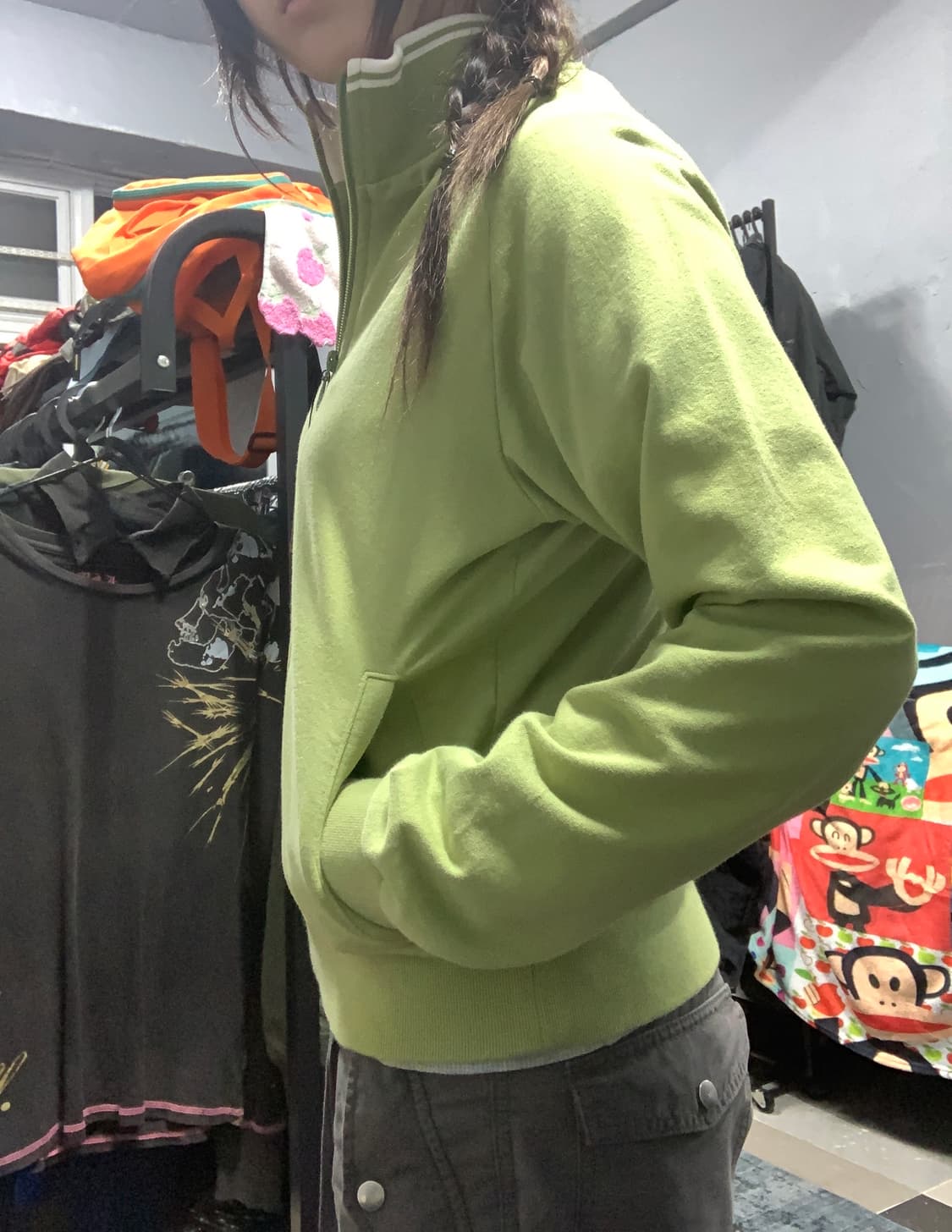 기본템 연두 집업 상품이미지3