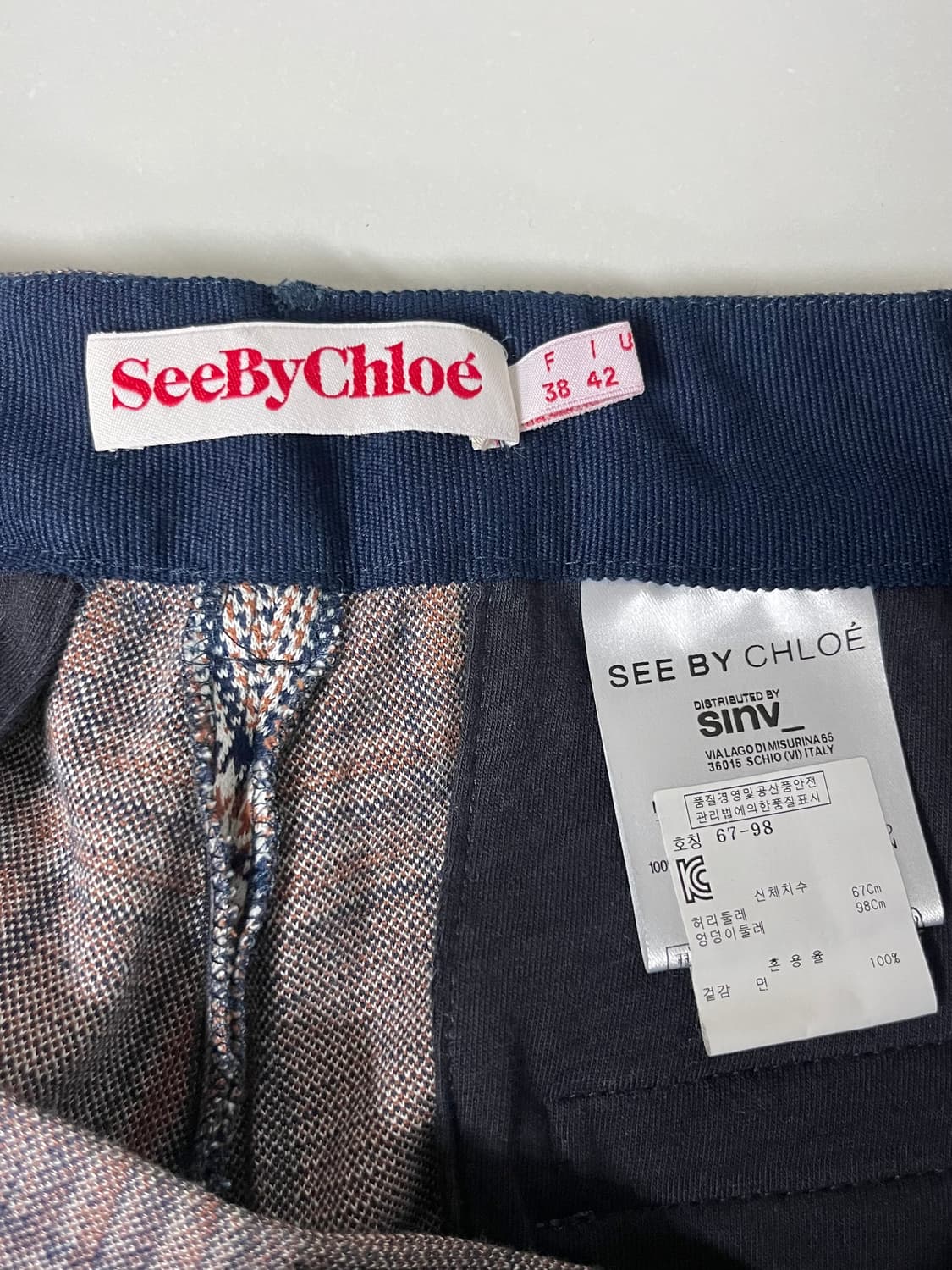 67-98) SEE BY CHLOE 씨 바이 끌로에 체크 슬랙스 상품이미지4