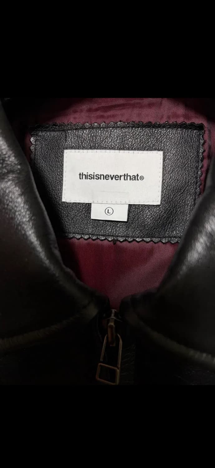 L) 디스이즈네버댓 thisisneverthat 레더 스포츠자켓 상품이미지2