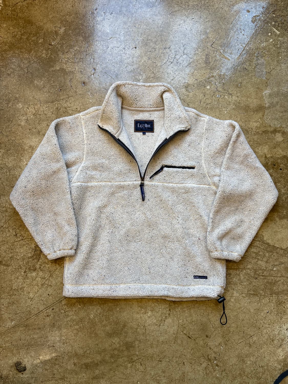 Eastboy 오트밀 플리스 하프 집업 풀오버 상품이미지1