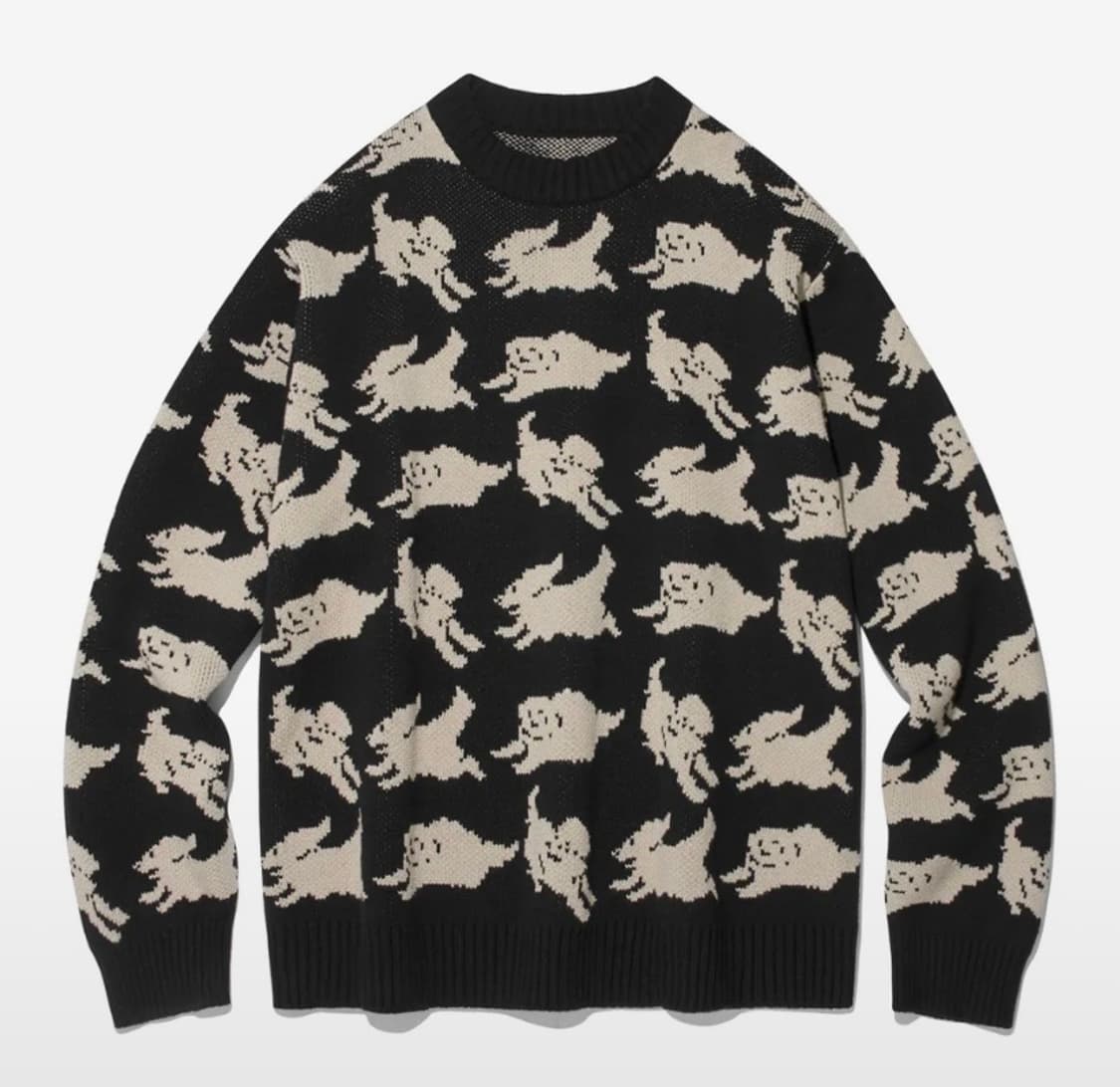 리트리버 클럽 three puppys knit black  상품이미지1