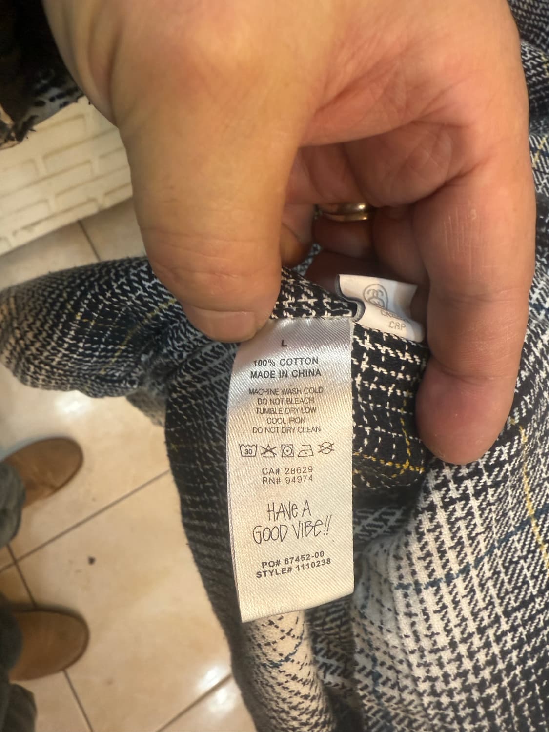 100-105 정품 스투시 트위스티트 얀 플레이트 셔츠자켓 팝니다 상품이미지5