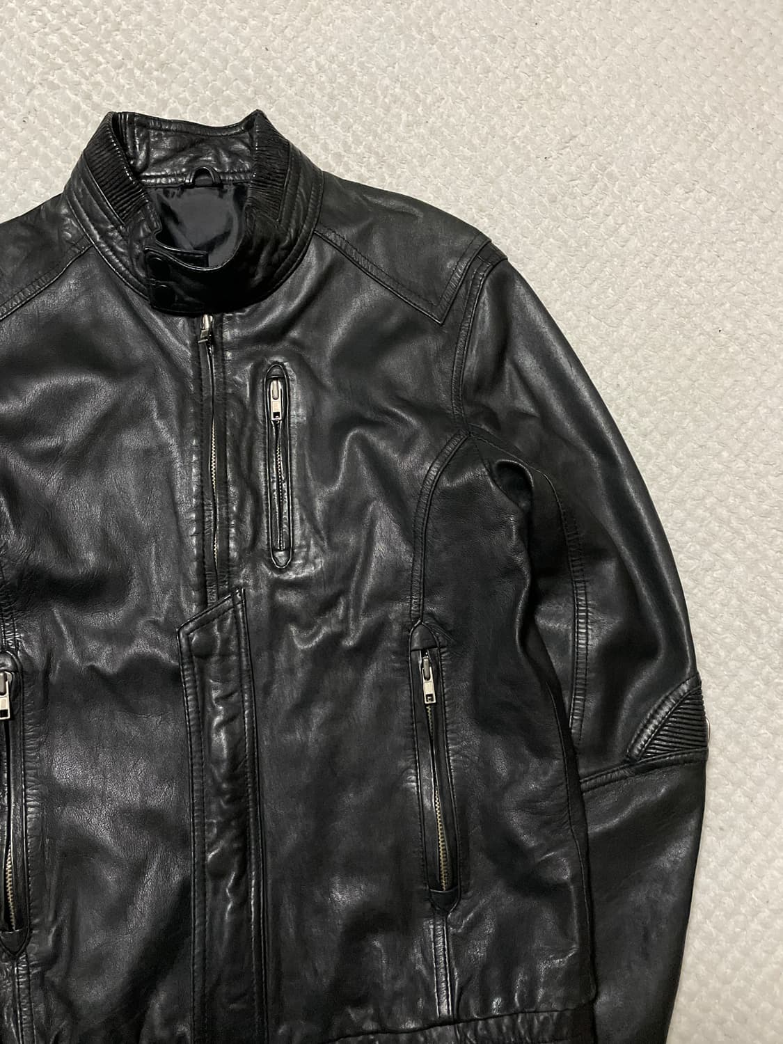 [48] 광희시장 웨스턴 무드 램스킨 양가죽 레더 자켓 상품이미지3