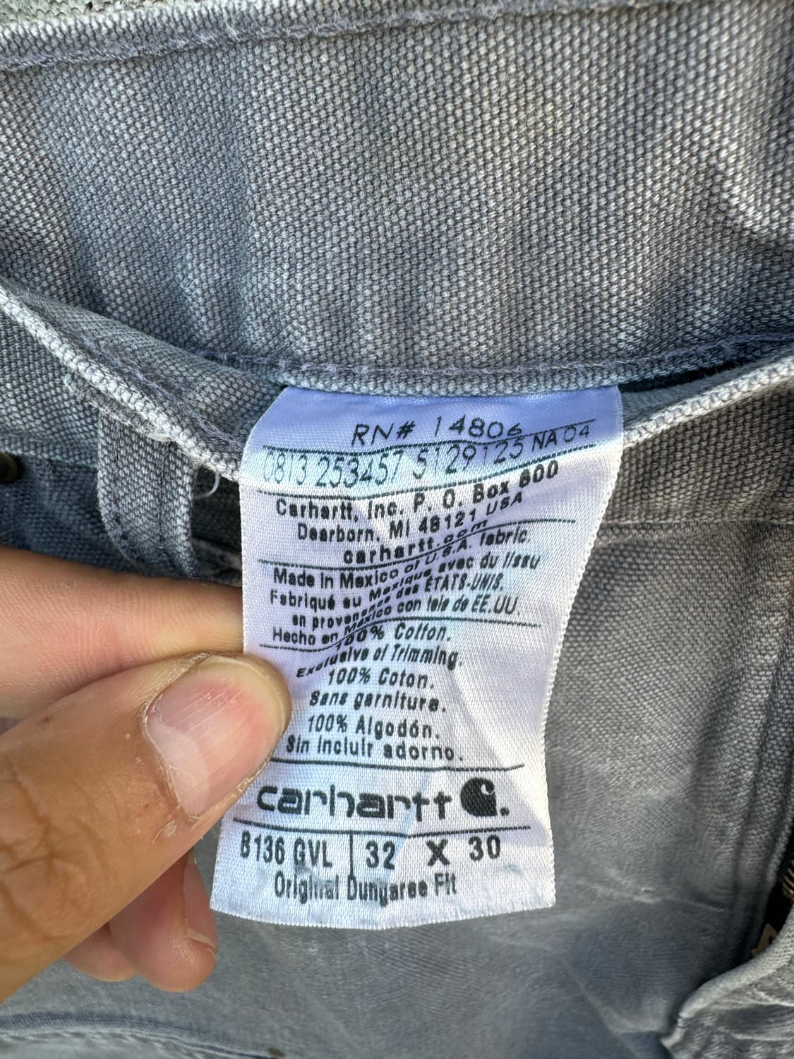 칼하트 b136 gvl distressed 더블니 워크 팬츠 32 상품이미지7