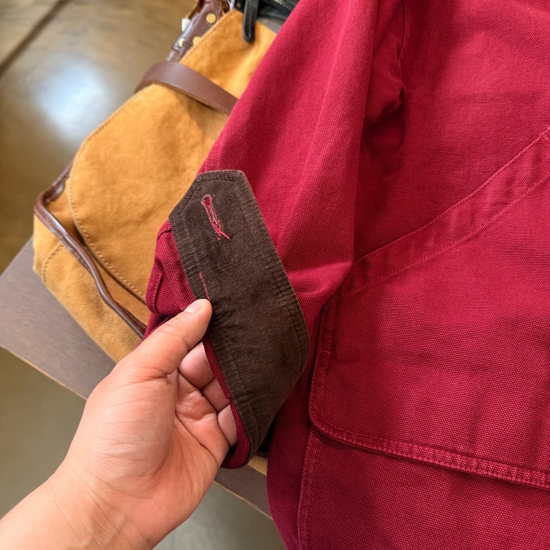90S 에디바우어 코듀로이패턴 디테일 헌팅자켓 L XL 추천 상품이미지3