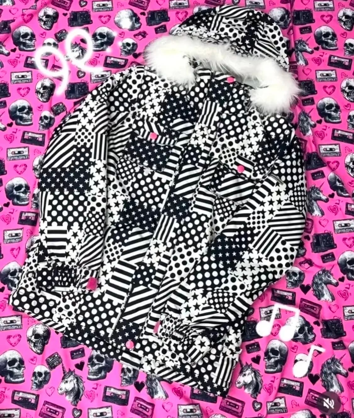 슈가슈가룬 팝키치 퍼 후드 패딩 상품이미지1