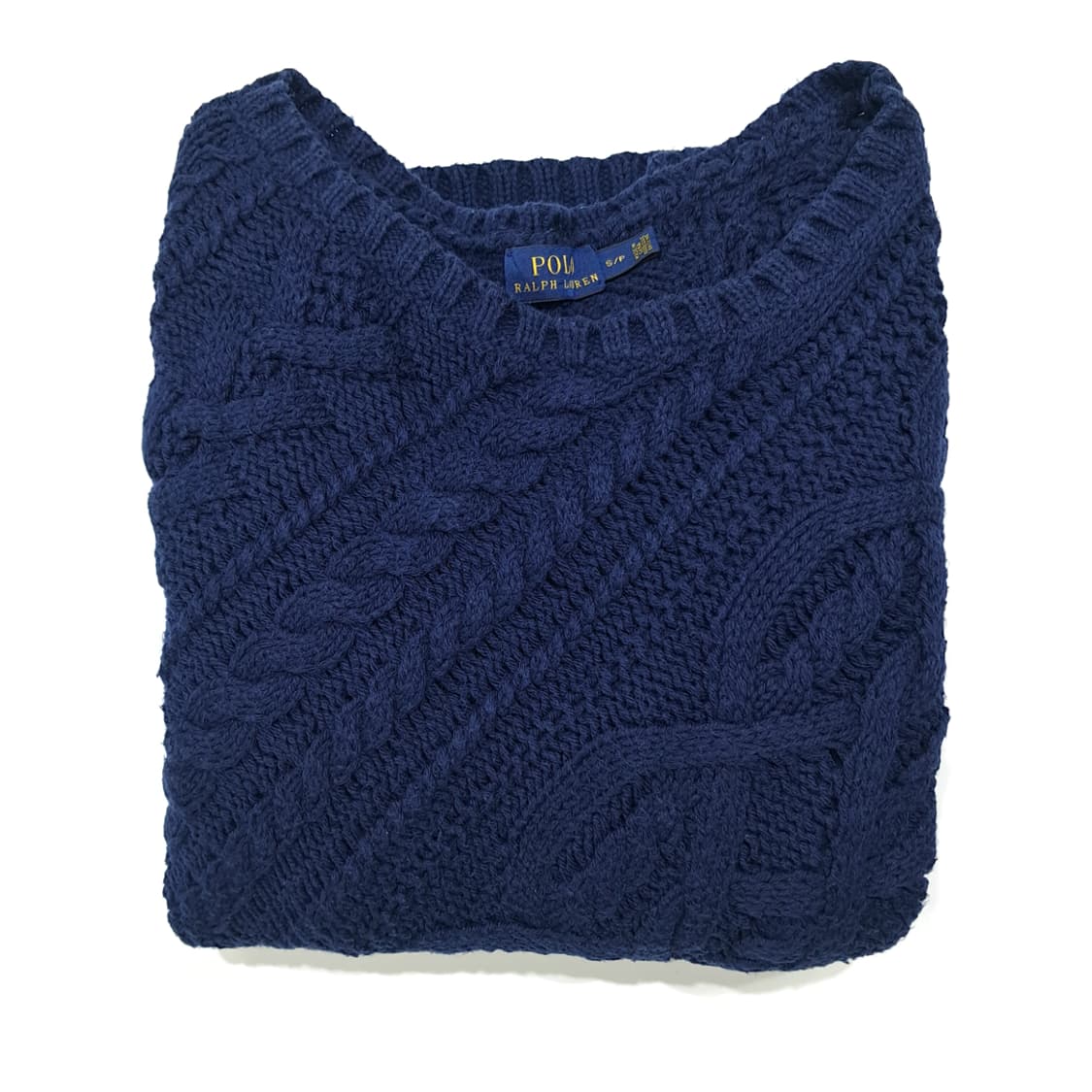 CL098 S 폴로 랄프로렌 코튼 다크 네이비 피셔맨 케이블 니트 상품이미지7