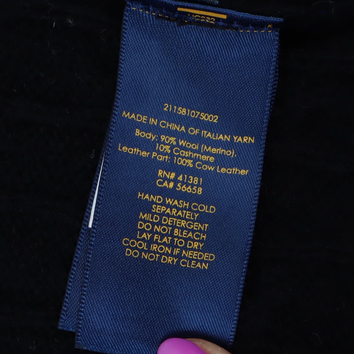 폴로 랄프로렌 레더스트랩 울 캐시미어 케이블 니트 가디건 상품이미지9