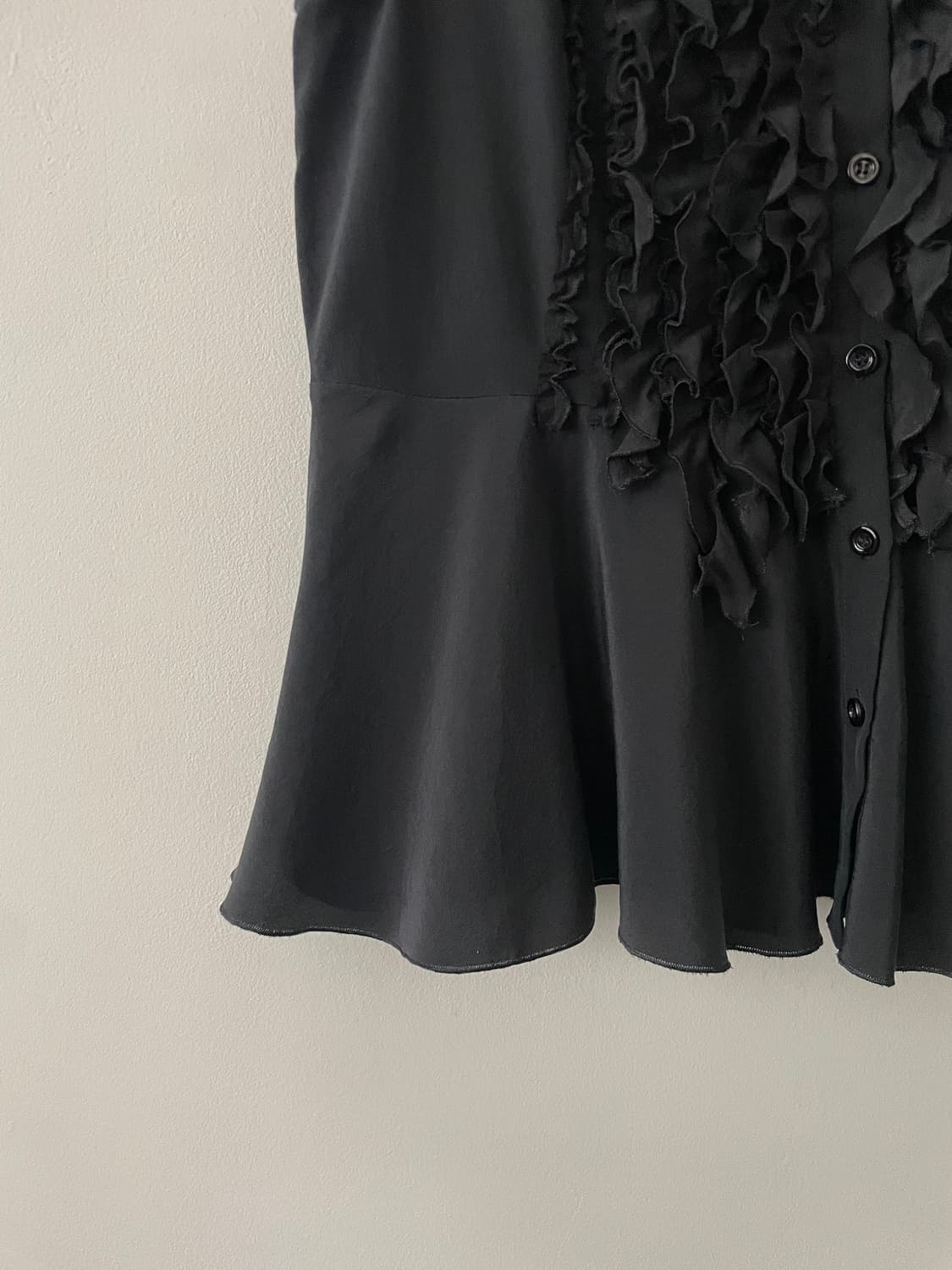 MOSCHINO frill cap sleeve silk blouse 상품이미지4