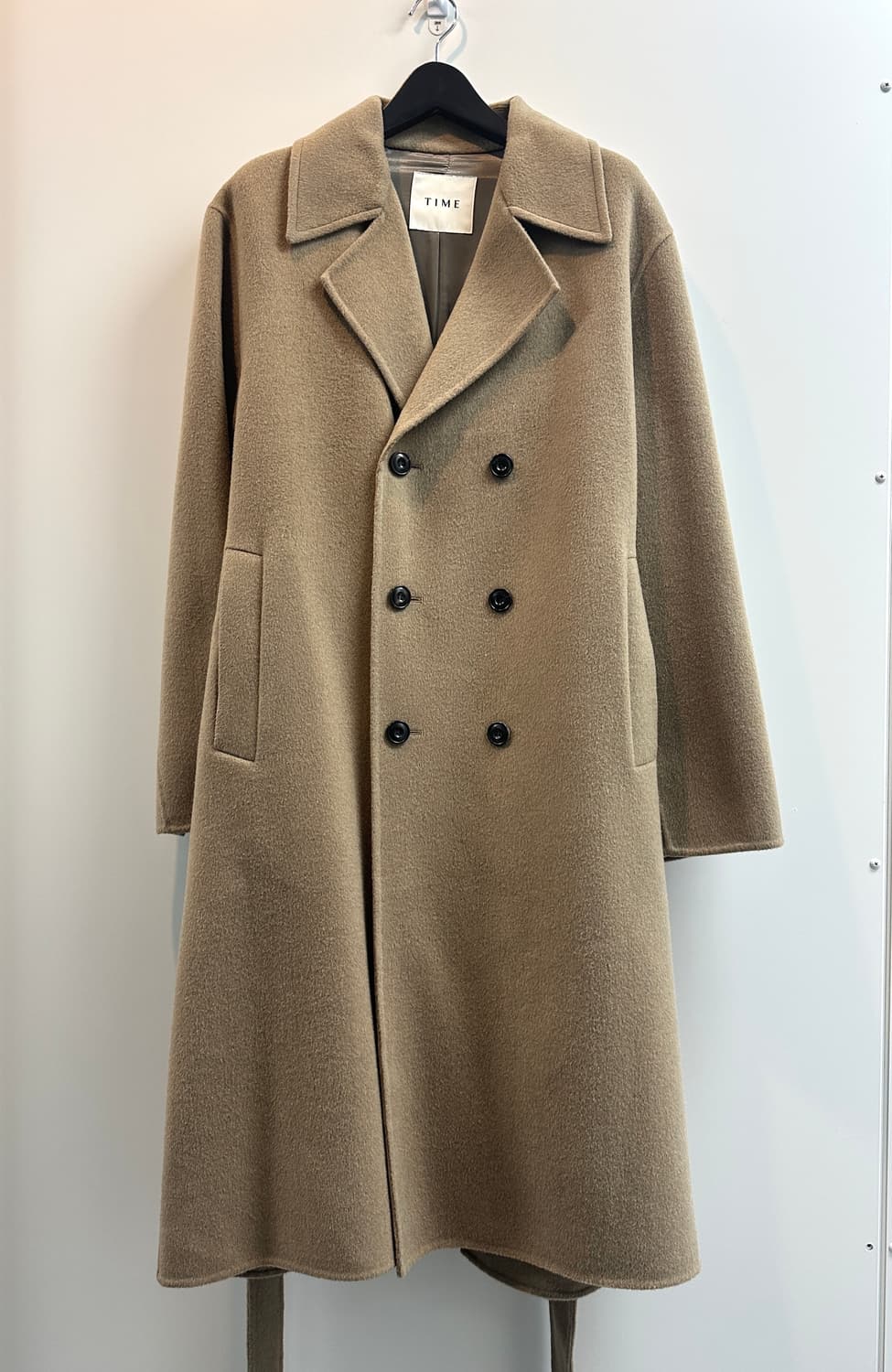 TIME 옴므 캐시미어 더블 로브 코트(민트급, 105) 상품이미지6