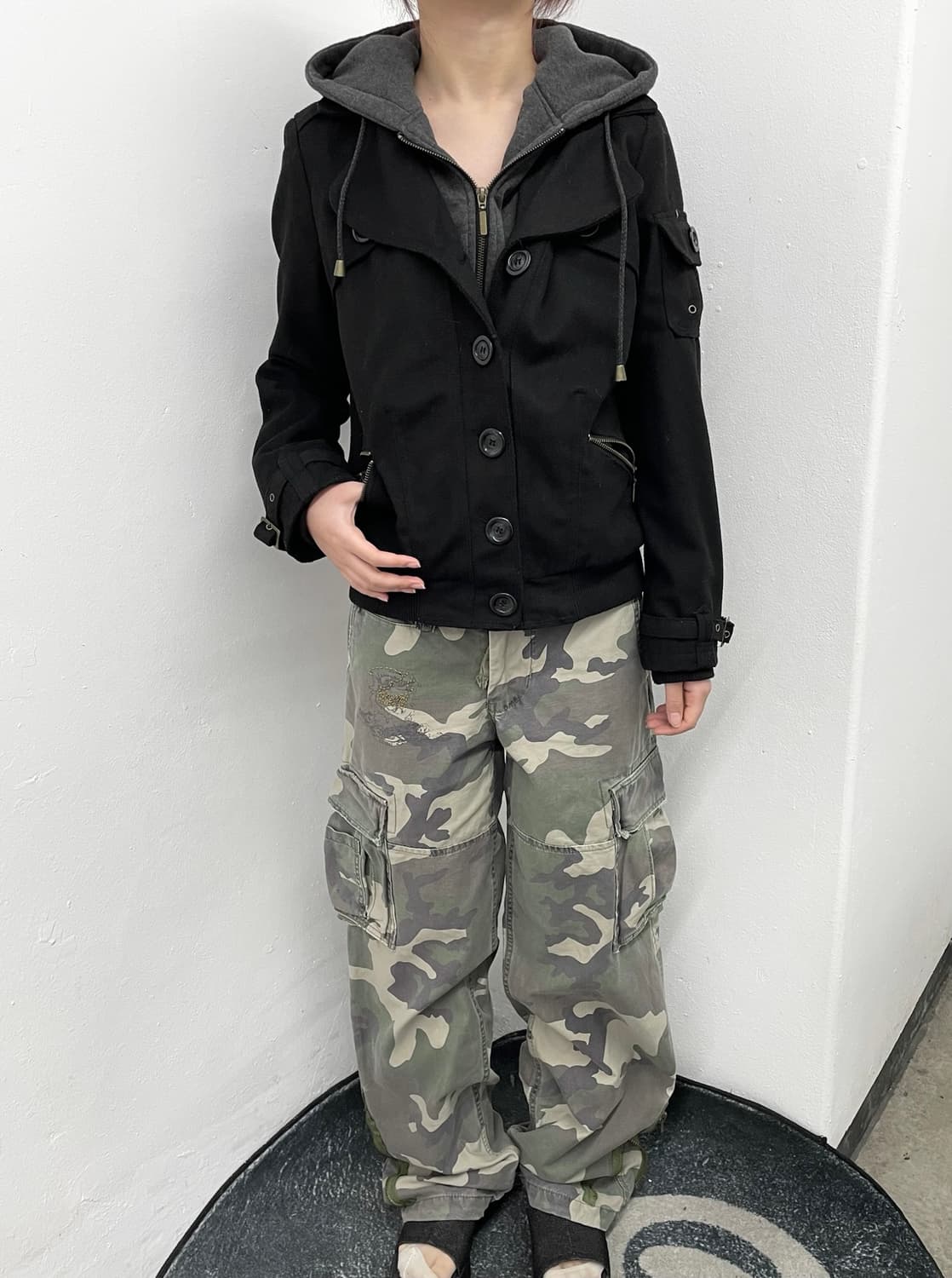 카모 자수 카고 팬츠 상품이미지7