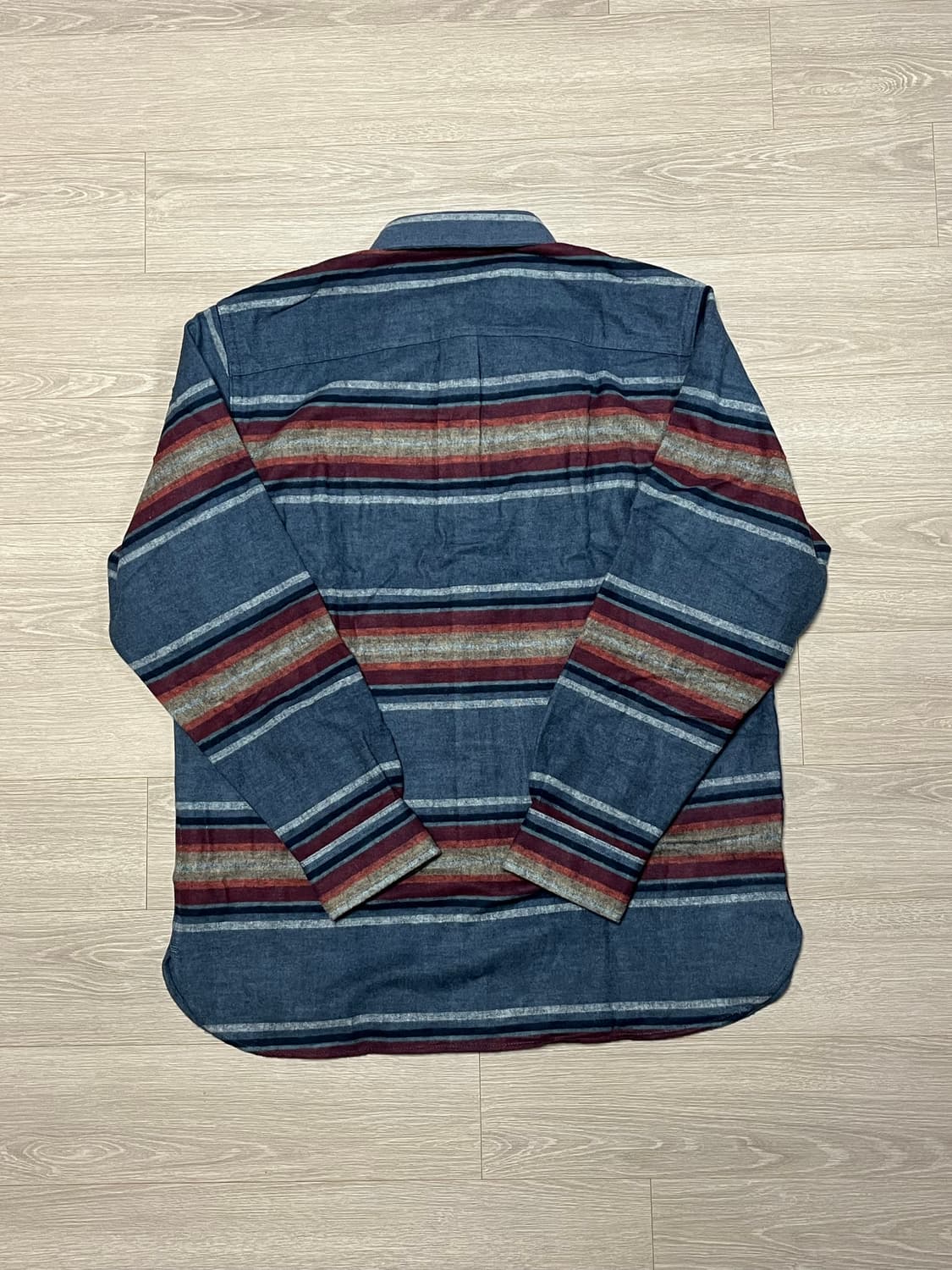 (새생품) L.L.Bean 엘엘빈 스트라이프 샤모아 셔츠 남방 상품이미지4