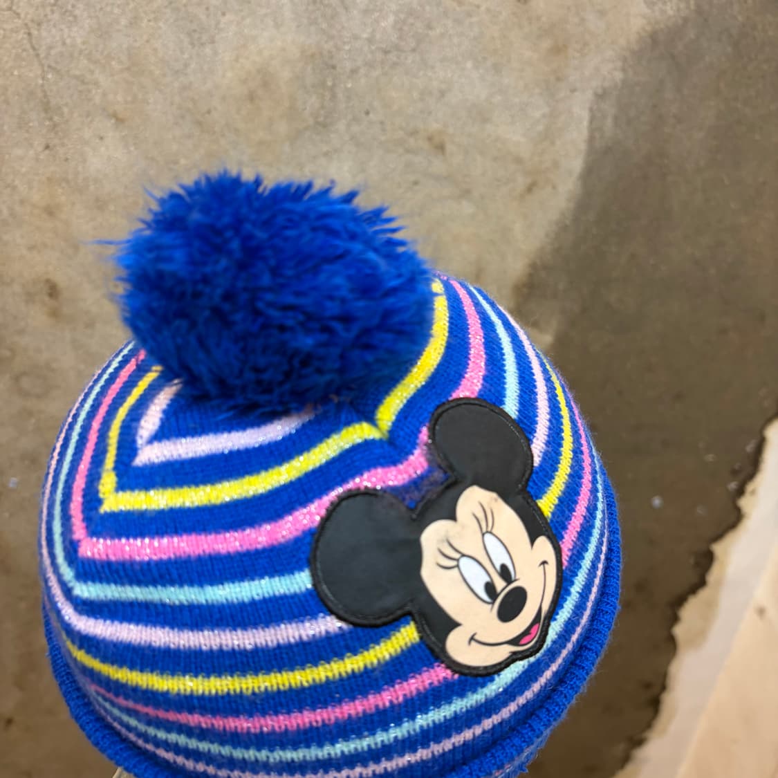 USA 빈티지 디즈니 미키마우스 스트라이프 니트 비니 상품이미지4