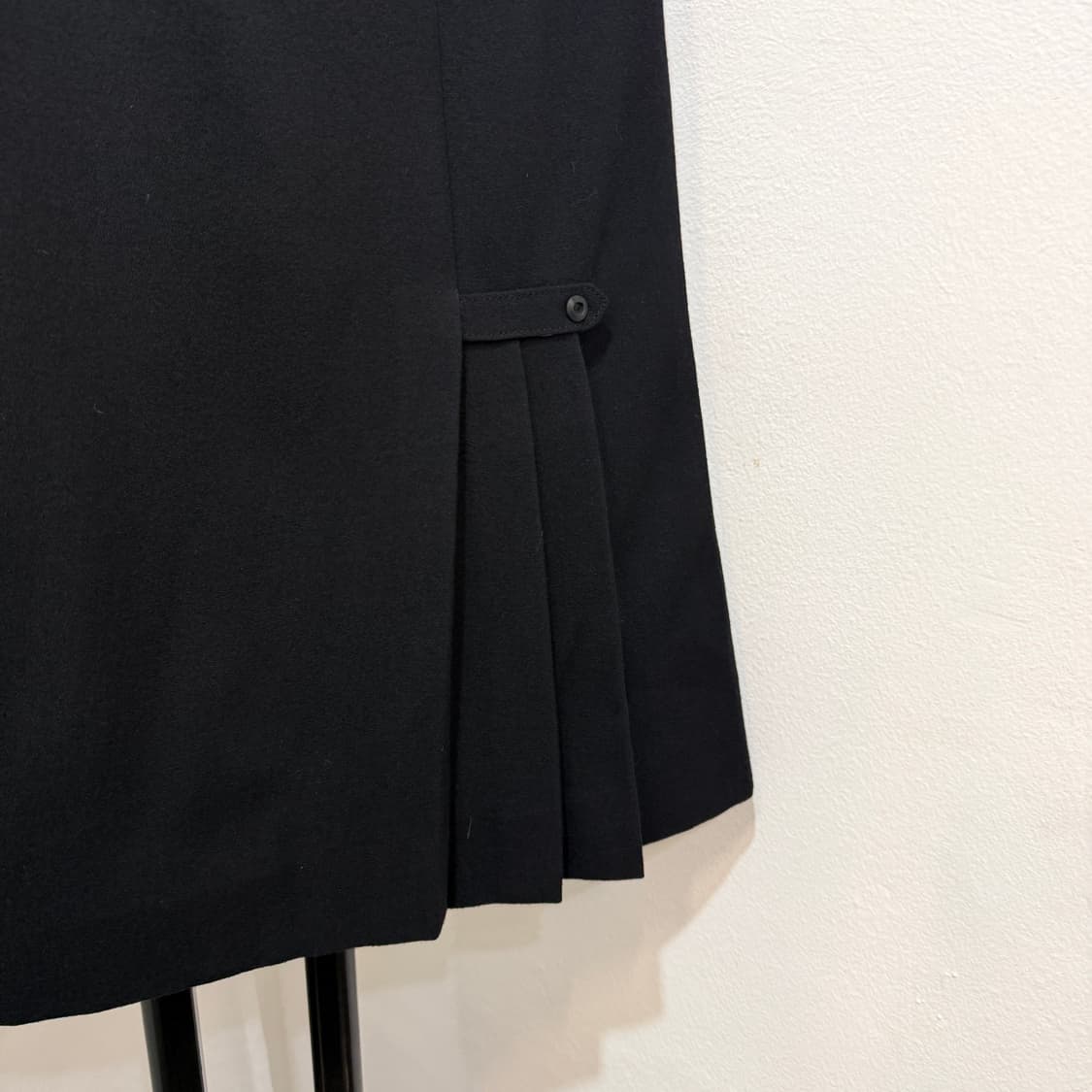 일본빈티지 사이드플리츠 주름 블랙치마 울스커트 4094 상품이미지2