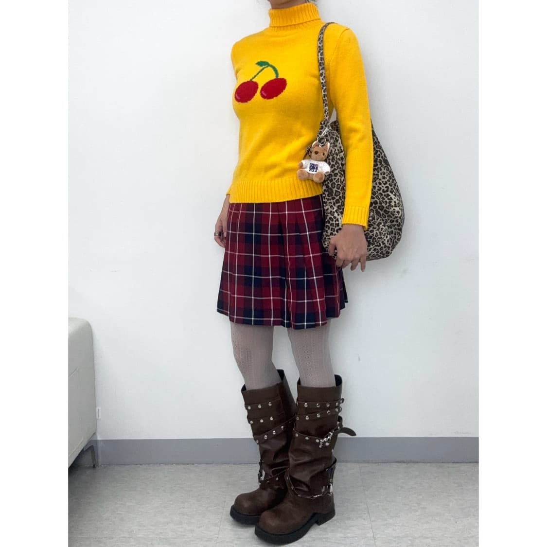 빈티지 키치 터틀넥 니트 상품이미지2