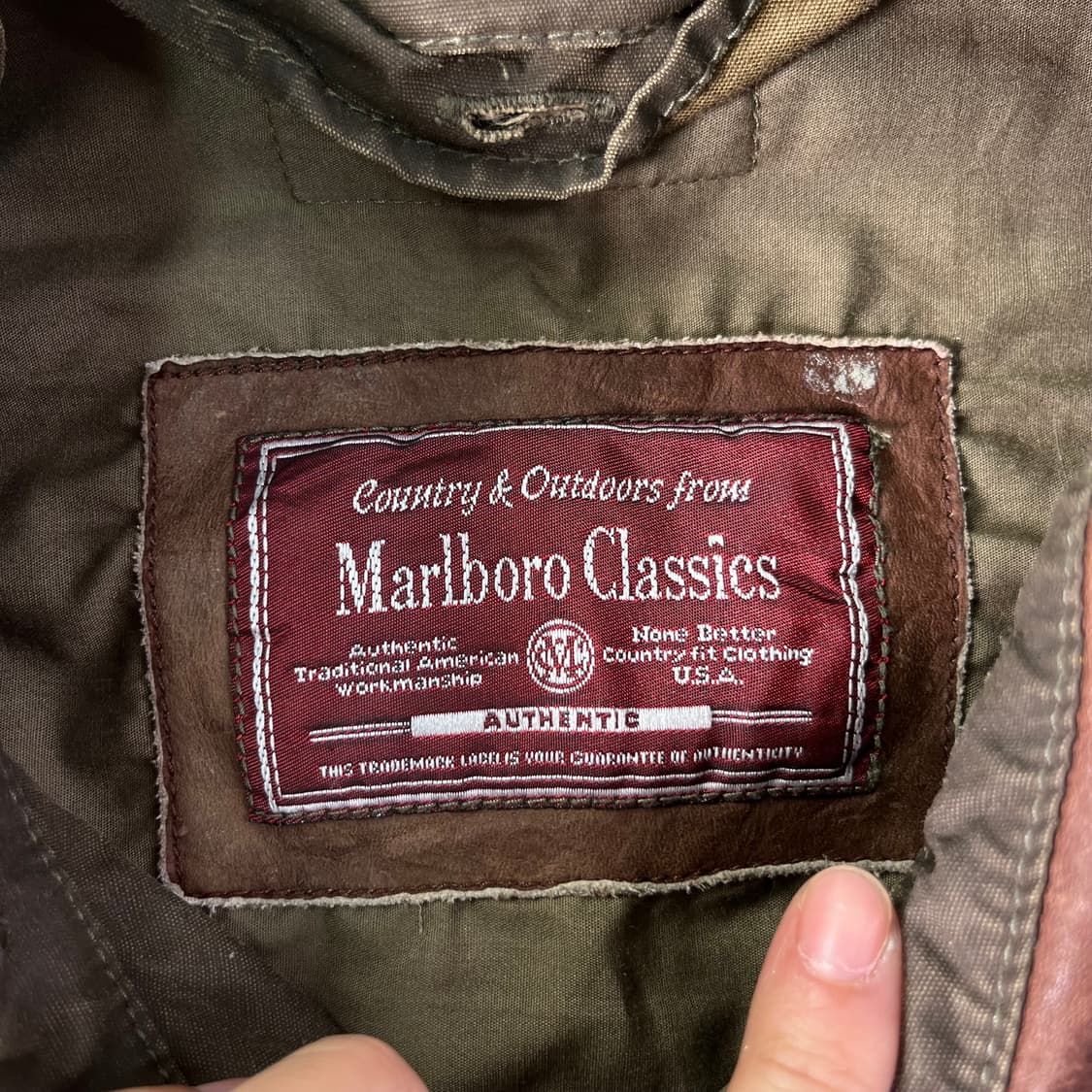 100 90s 빈티지 말보루 레더 야상자켓 상품이미지3