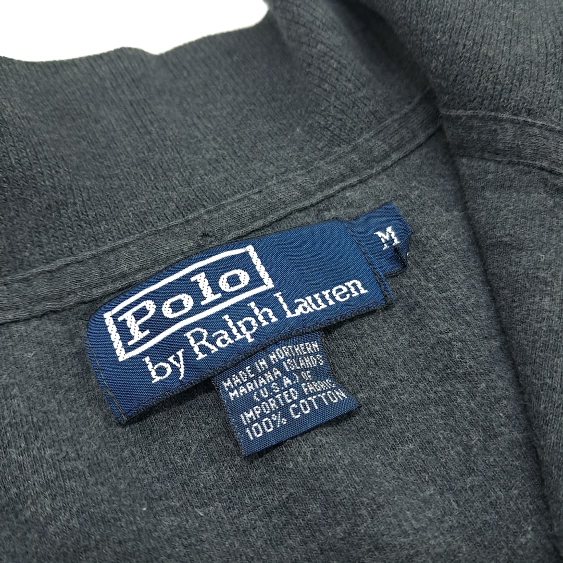 CN665 M-L 폴로 랄프로렌 USA 차콜그레이 하프집업 니트 스웨터 상품이미지4