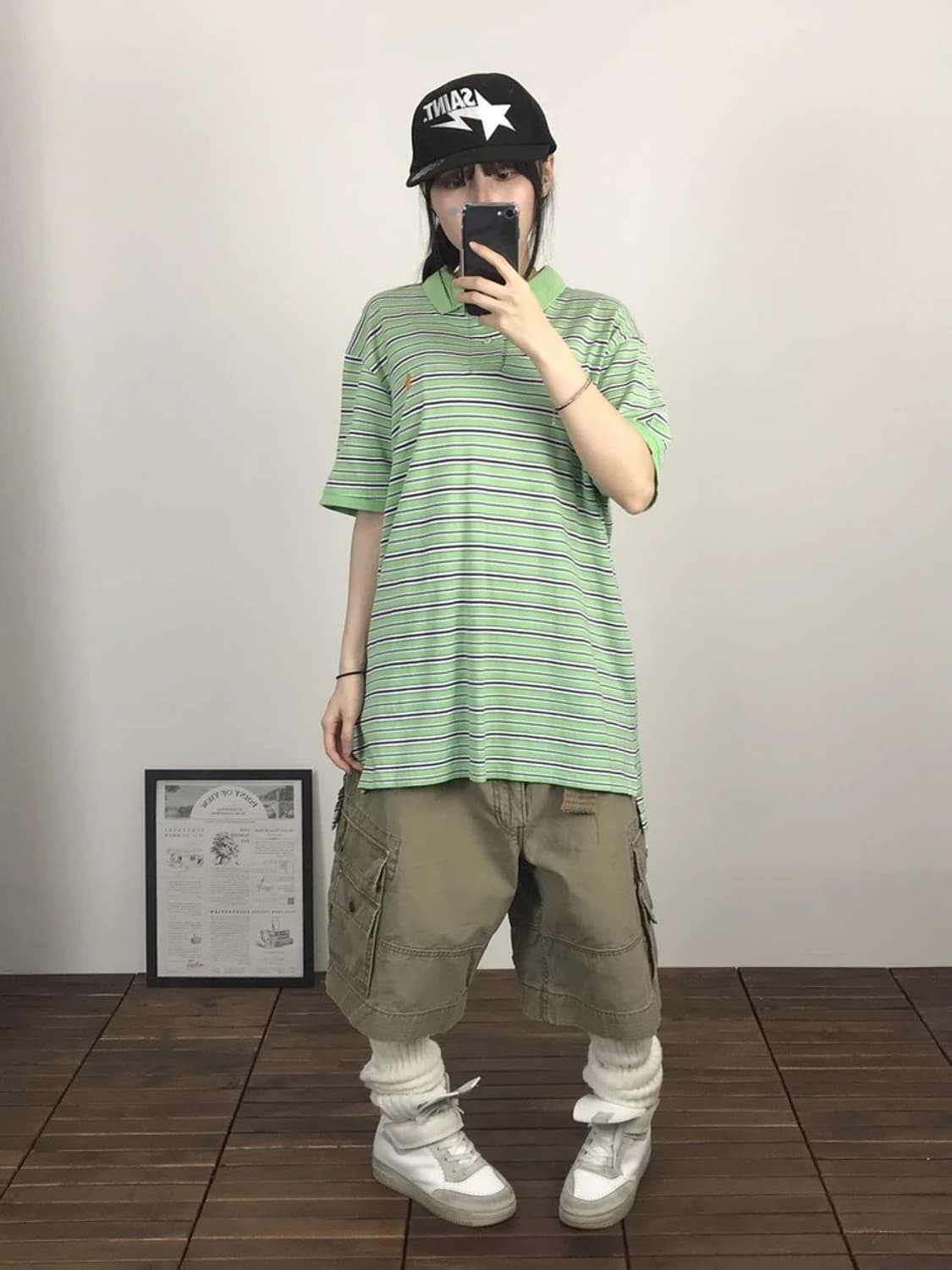 Polo Ralph Lauren Green Stripe Polo 상품이미지1