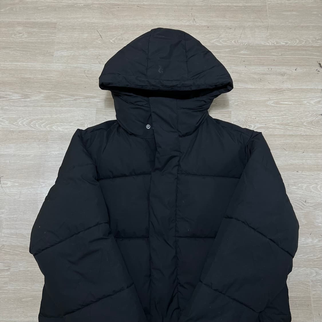 스파오 베이직 후드 롱패딩 점퍼 [블랙] XL/105 상품이미지2