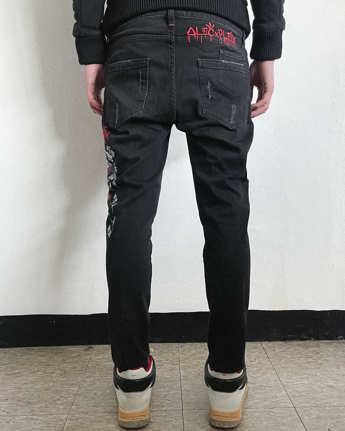 필립플레인 파이트클럽 블러드러버드립 새깅 데님 상품이미지2