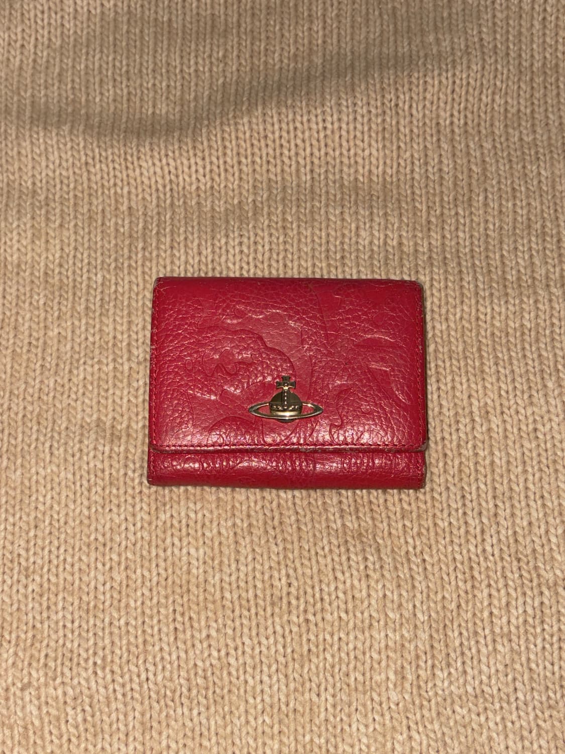 archive 비비안웨스트우드 브리튼 레드 가마구치 trifold 반지갑 상품이미지1