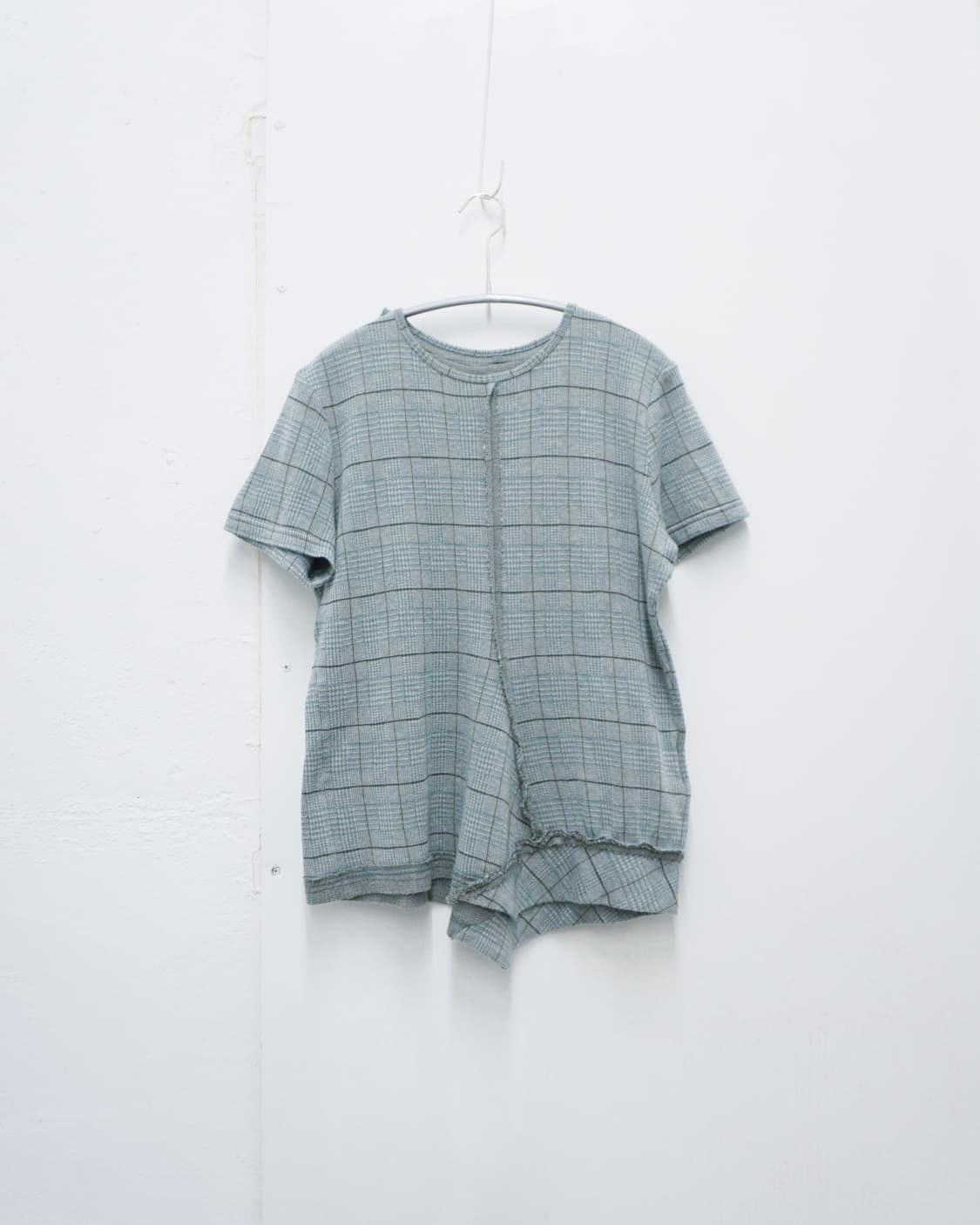 Y’S asymmetrical check short sleeve top  상품이미지2