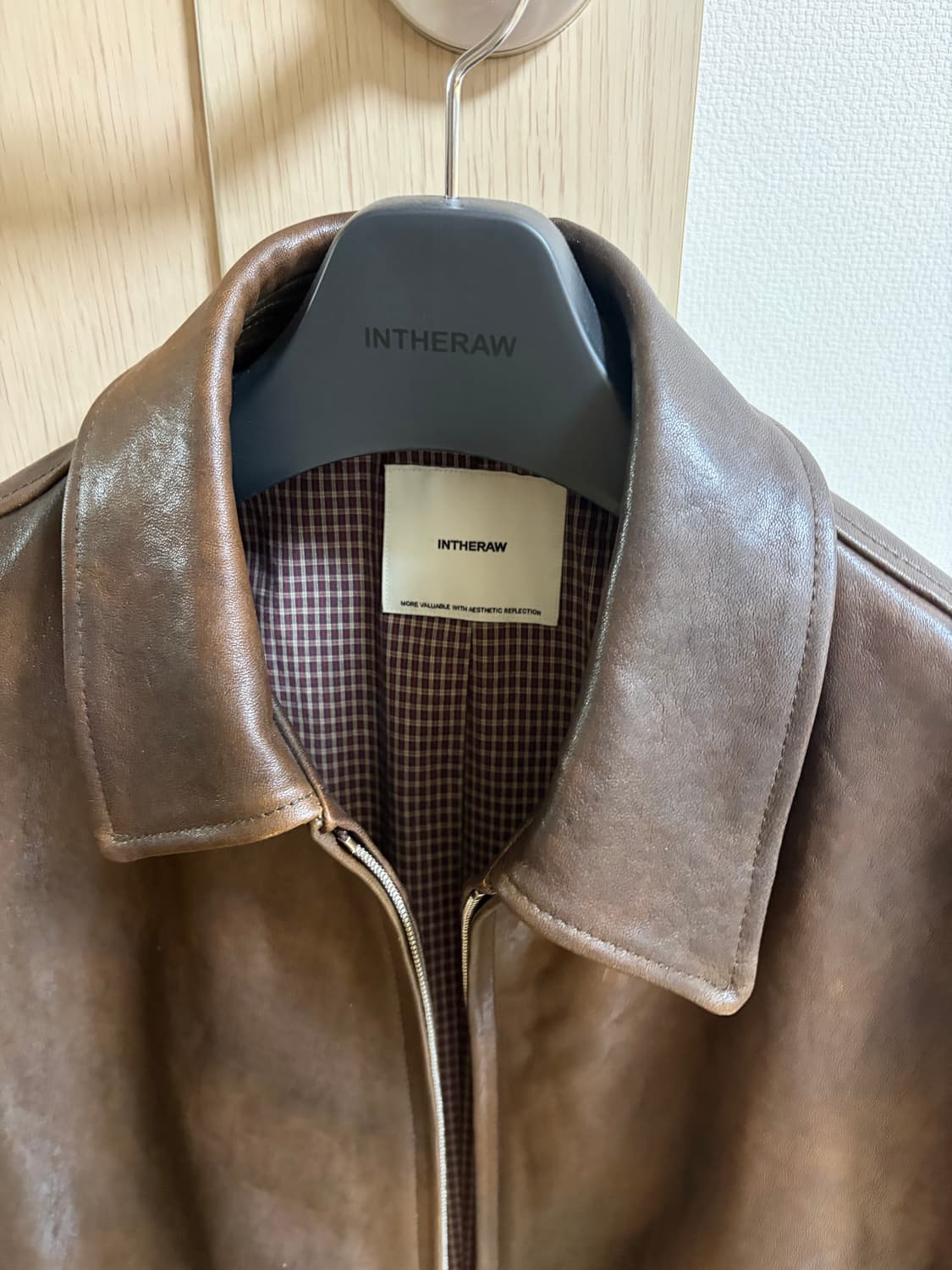 인더로우 아드리안 레더 블루종(1size) 상품이미지2