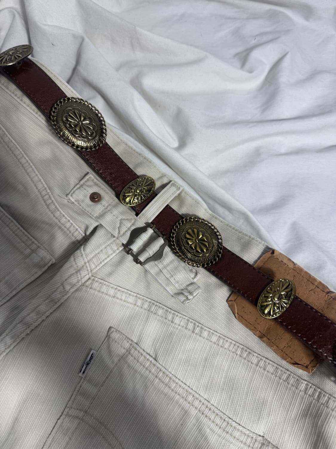 Chirstian aujard 콘초 후크 레더 벨트 웨스턴 상품이미지4