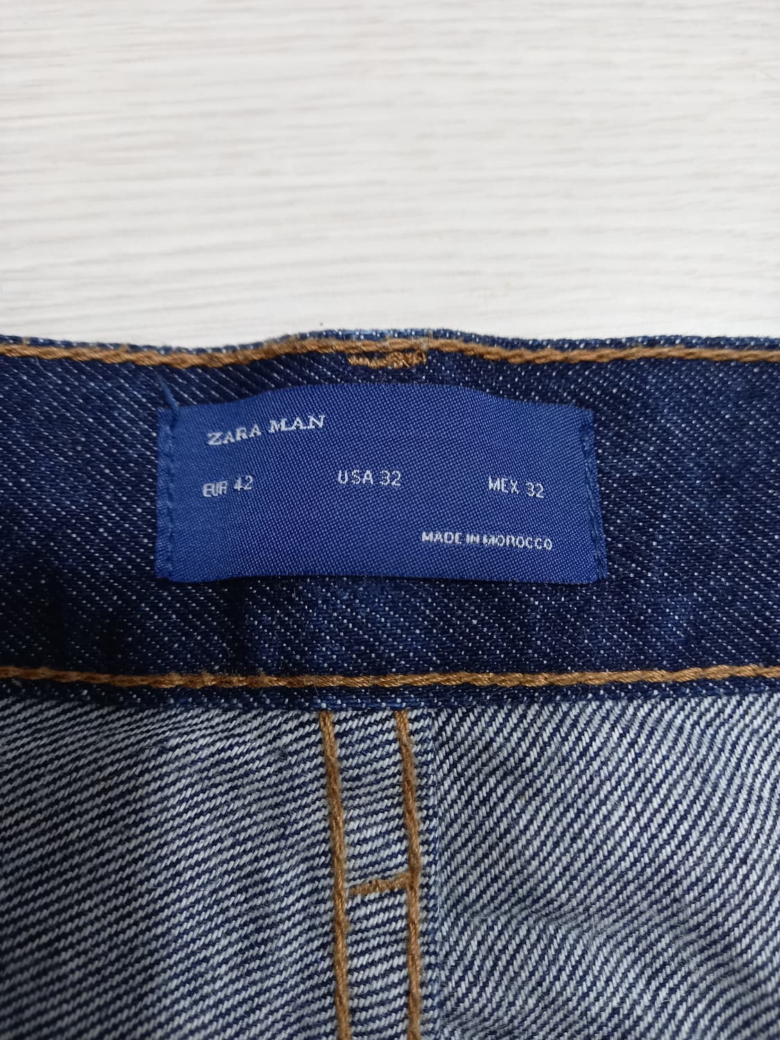 34 ZARA MAN  975 스판 슬림일자 진청 34-532 상품이미지8