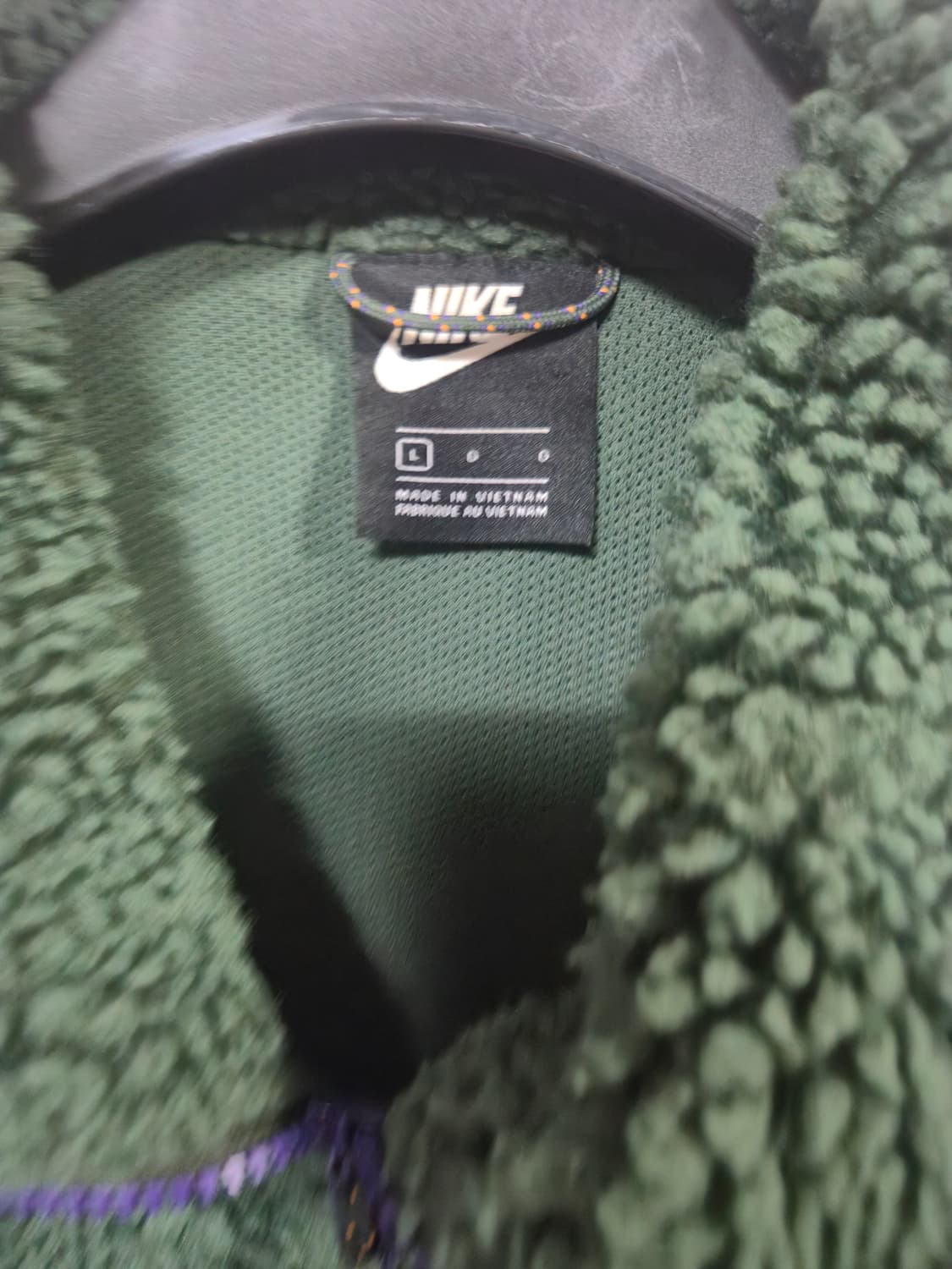 나이키 양털 조끼 그린 배색 상품이미지5