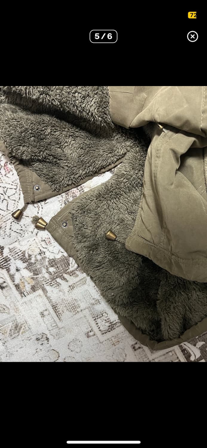 빈티지 퍼 후드 야상 밀리터리 피쉬테일 개파카 상품이미지5