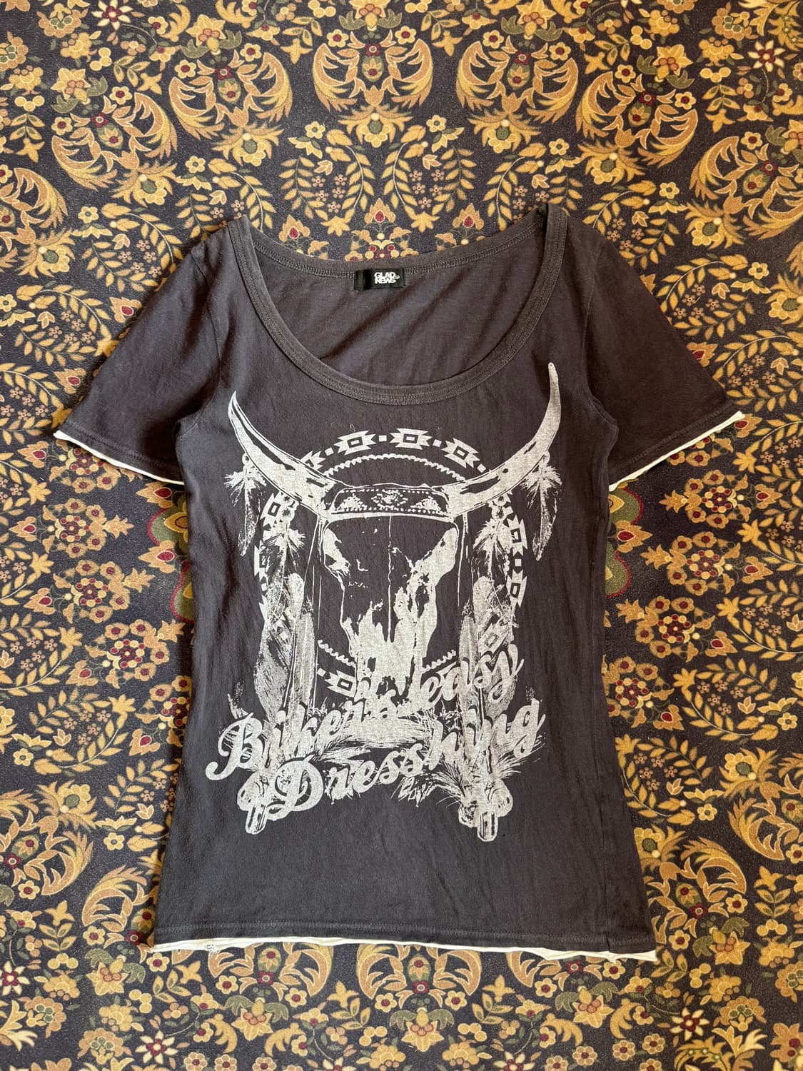 Glad News 네이티브 아메리칸 슬림 탑 펑크 히스테릭글래머 상품이미지1