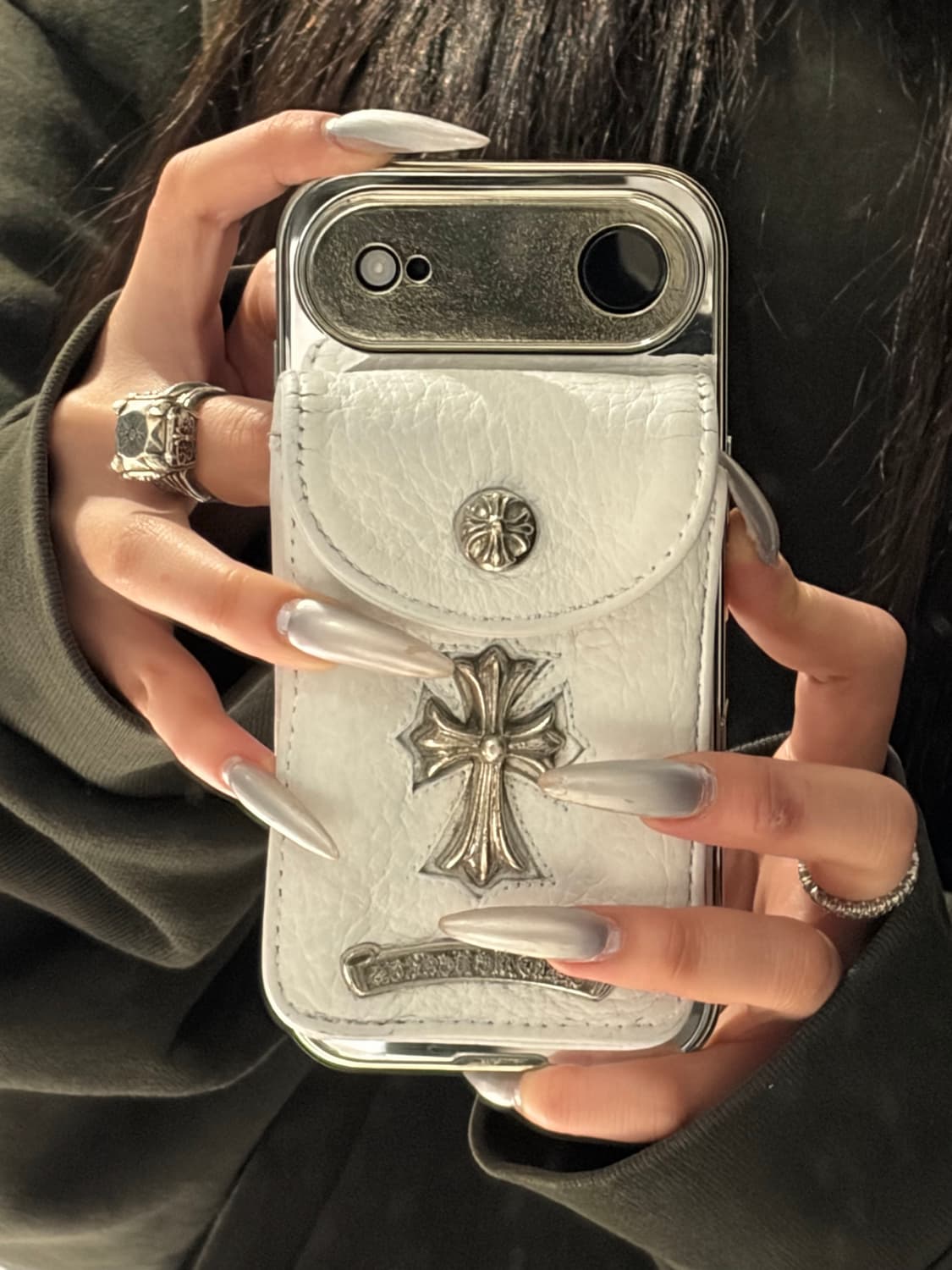 크롬하츠 레더 파우치 상품이미지6