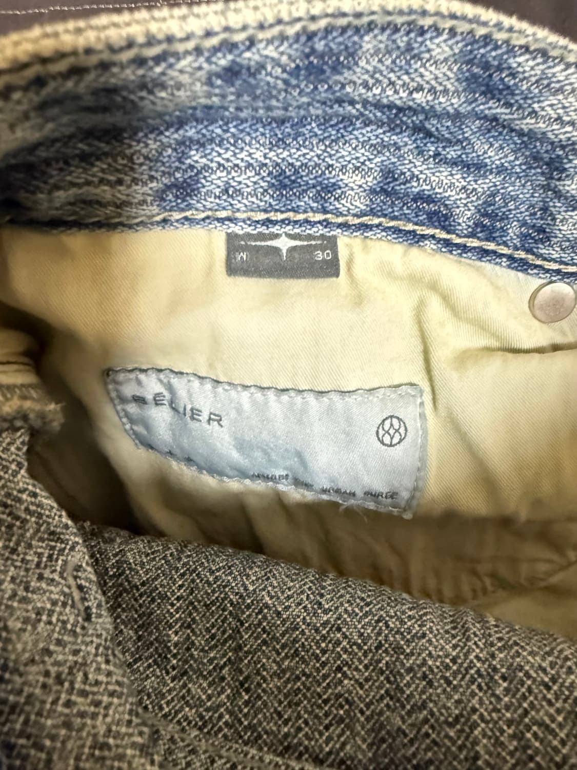 벨리에 트루 와이드 데님 팬츠 - 라이트 웨일 인디고 30/30 상품이미지7