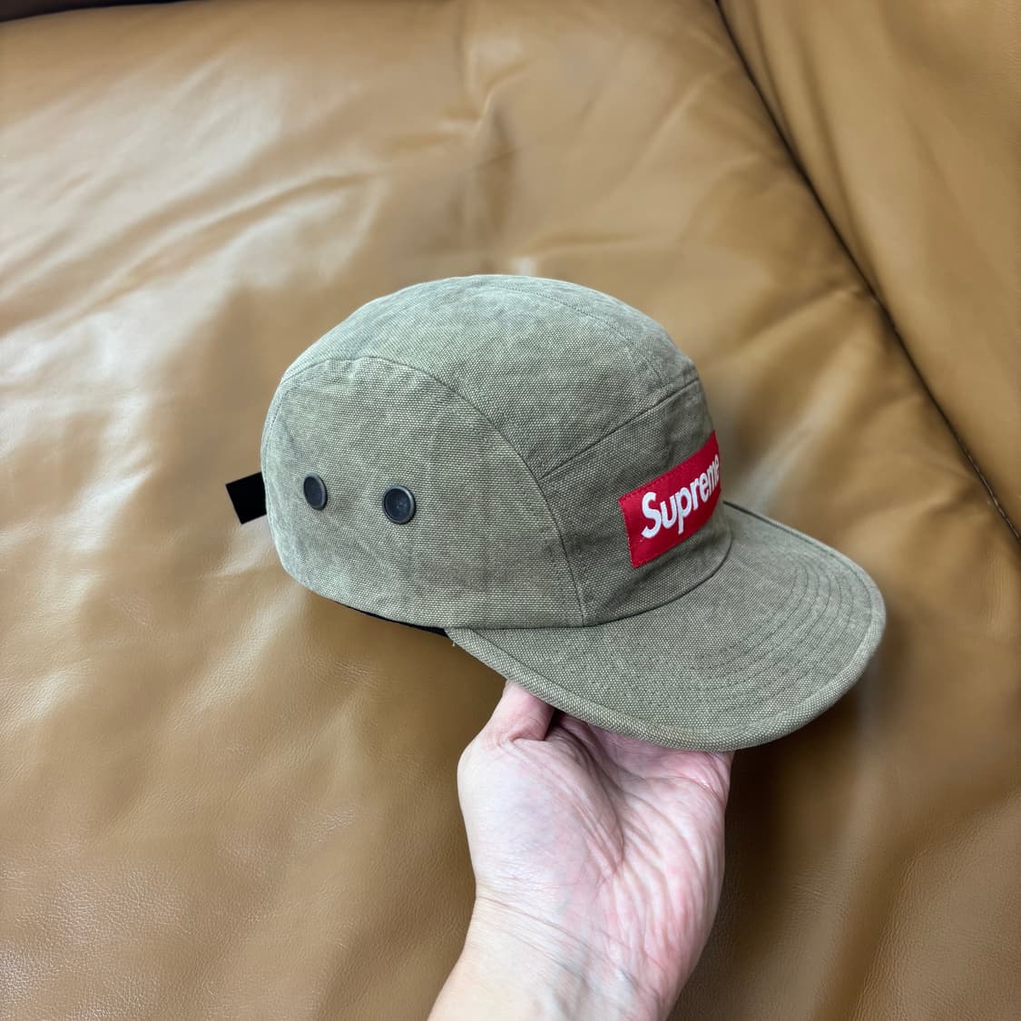 Supreme 슈프림 스톤 워시드 올리브 카키 캠프캡 모자 상품이미지3