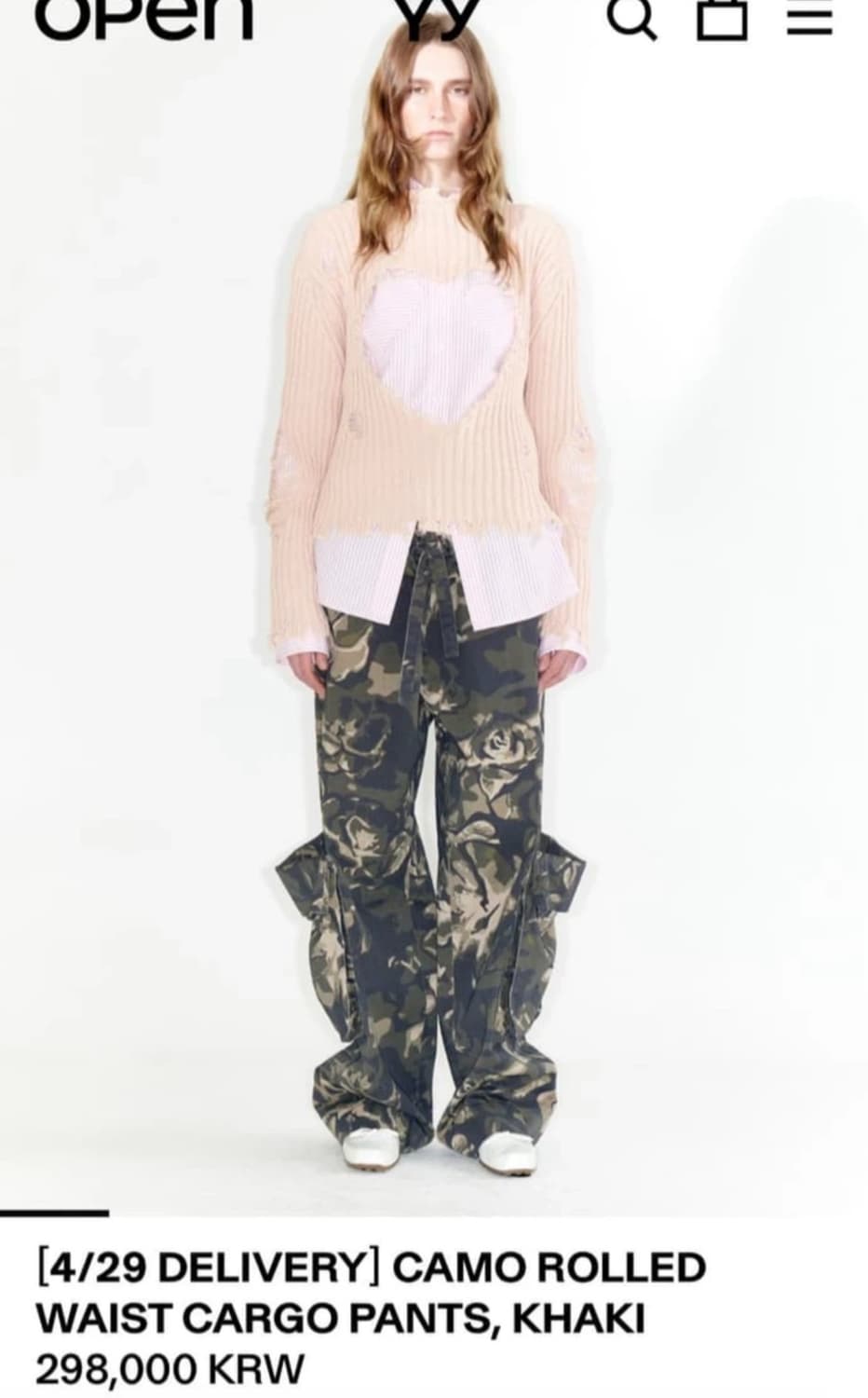 오픈와이와이 카모 롤드 팬츠 상품이미지1