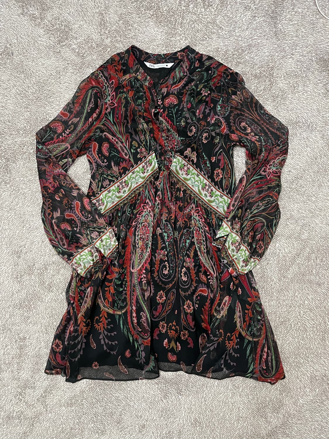 자라 보헤미안 페이즐리 원피스  상품이미지1