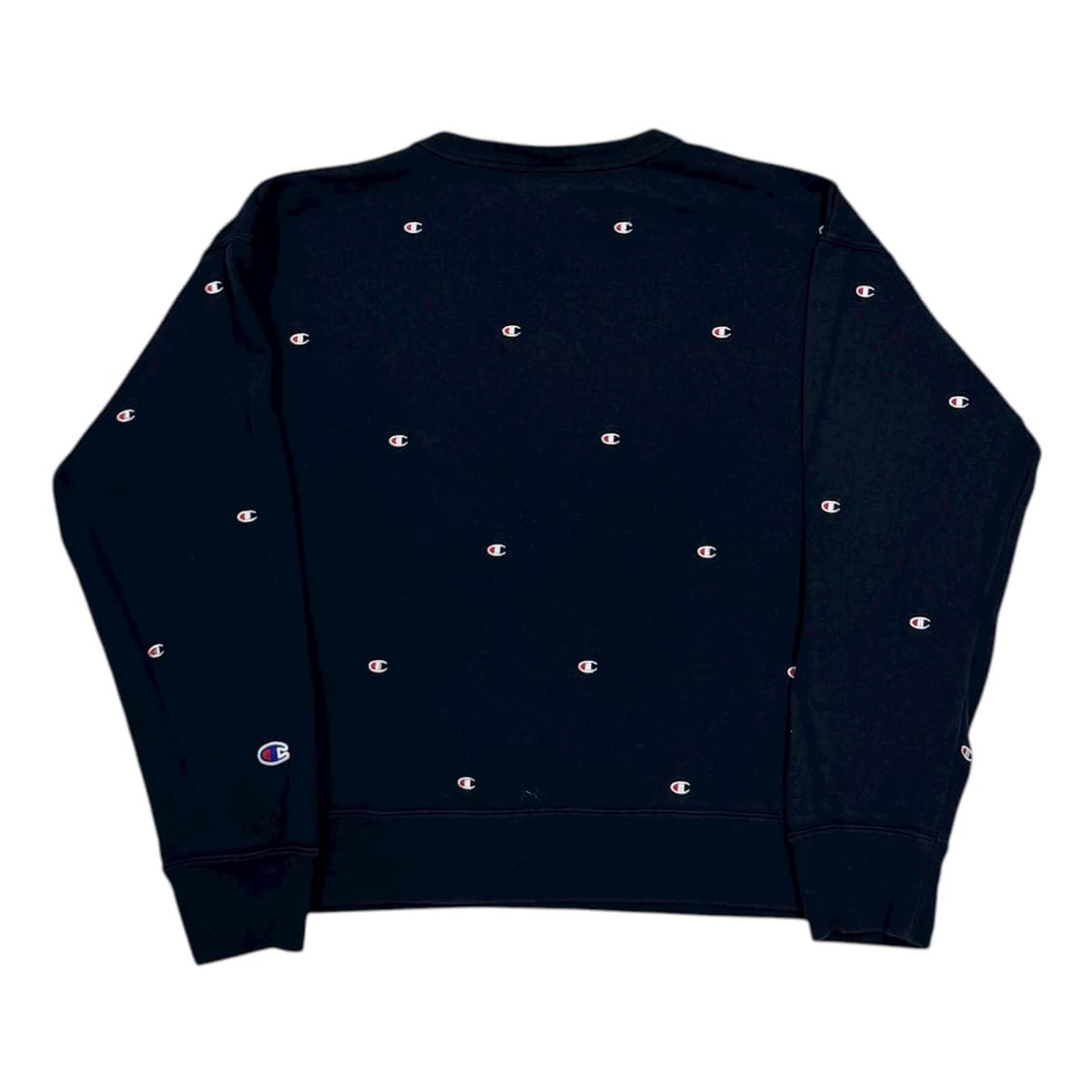 챔피온 일본판 재팬 로고자수 스웻 맨투맨 치마 셋업 세트 네이비 상품이미지4