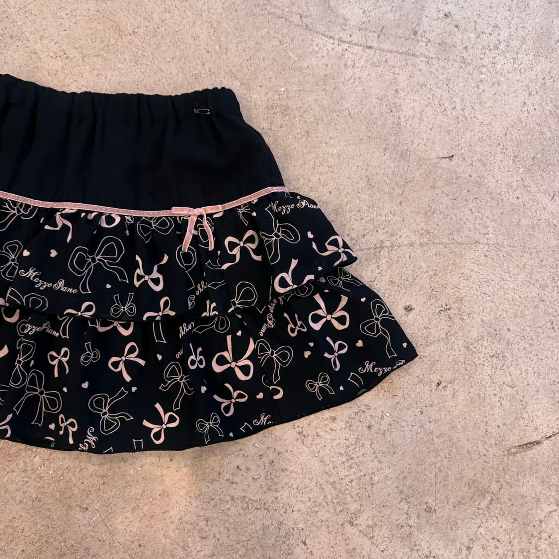 MEZZO PIANO 리본 프린팅 스커트 상품이미지2