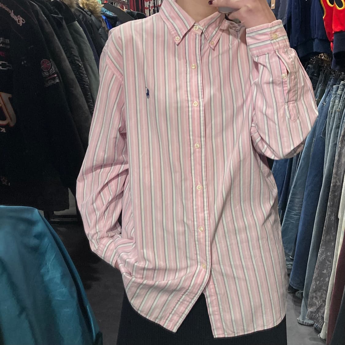 [IM] 폴로셔츠 스트라이프 핑크 블루 상품이미지4