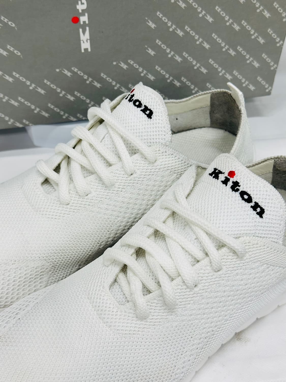 [정품] 키톤 니트 핏 러닝 슈즈 화이트 9사이즈 상품이미지6
